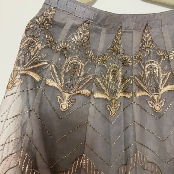 Organza long dress with chiffon dupatta - Picture 9 of 10